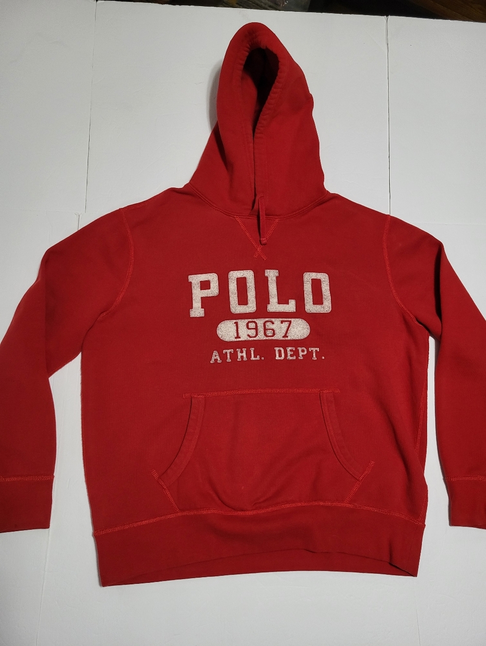 (#AA) Polo 1967 Red PULLOVER Hooded Sweatshirt